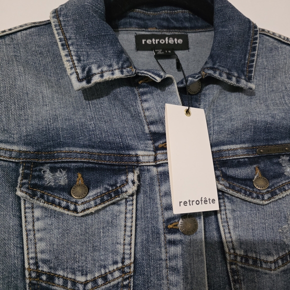 Retrofete Kerry Romper Blue Denim Jumpsuit Romper - S - NWT - Picture 3 of 9